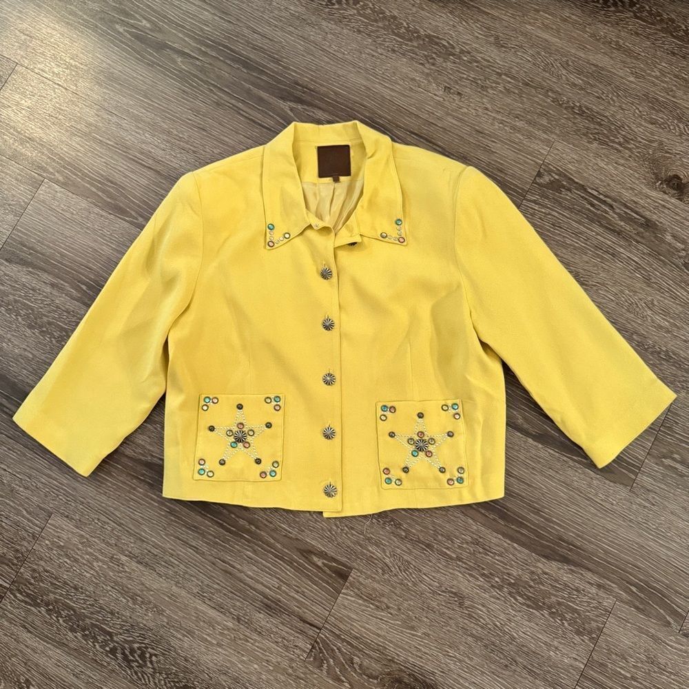 Double D Ranch Yellow Studded Jacket